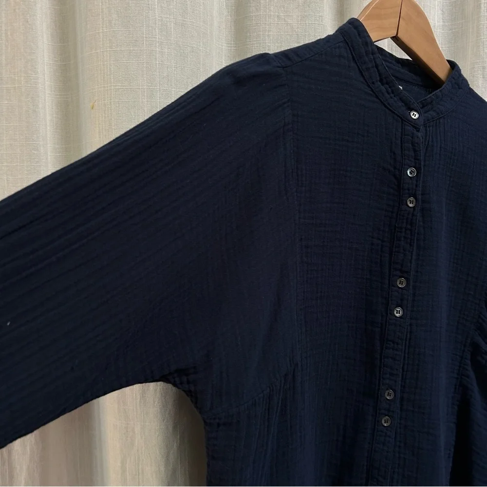 Xirena Dahlia Long Sleeve Gemma Shirt navy blue size XS - Picture 5 of 16